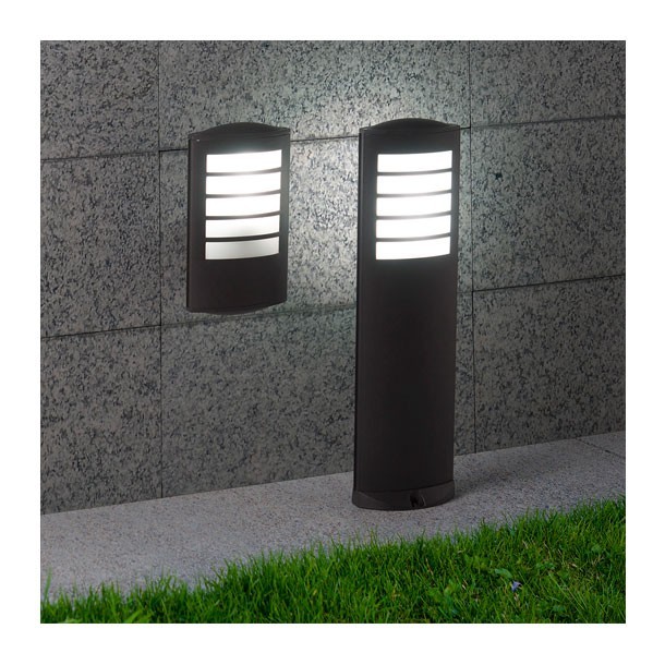MINI POSTE LÁMINA E27 26W NEGRO