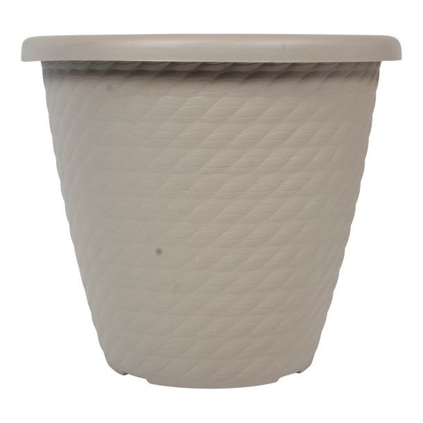 MACETA PLÁSTICA SAMAR 16" GRIS