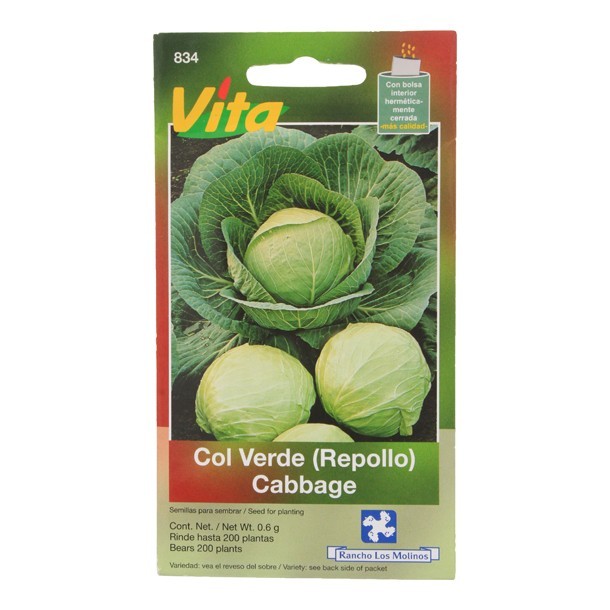 SEMILLAS DE REPOLLO (COL VERDE) 834