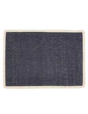 Mantel individual rectangular de algodón Mason Fringe