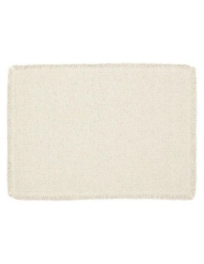 Mantel individual rectangular de algodón Mason Fringe
