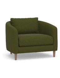 Sillón Remmy estilo contemporáneo de tela