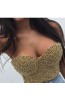 BUSTIER PERLAS ORO