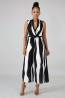 JUMPSUIT CURVES BLANCO/NEGRO