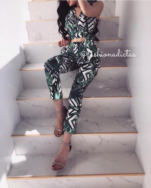 SET ESTAMPADO PANTALÓN AMAZONAS VERDE.