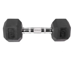 Mancuerna Hexagonal Cromada 10 Lb Negro