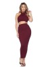 SET TEJIDO MAXI VINO