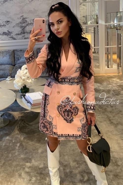 VESTIDO-BLAZZER COCO CORAL